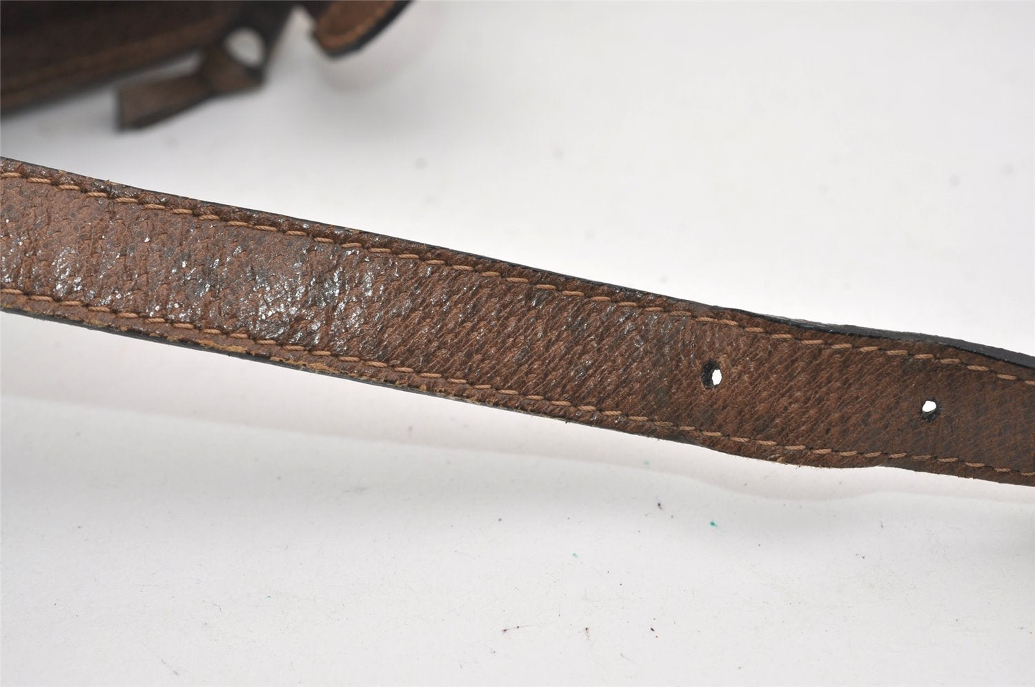 Authentic GUCCI Shoulder Cross Body Bag Purse GG PVC Leather Brown 9052I