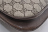 Authentic GUCCI Shoulder Cross Body Bag Purse GG PVC Leather Brown 9052I