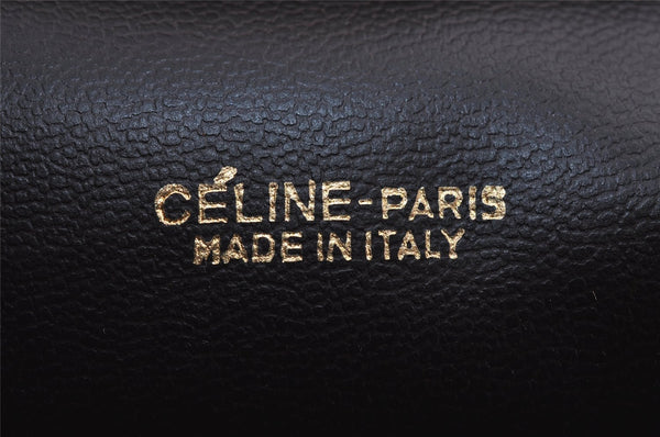 Authentic CELINE Macadam Blason Pattern Pouch Purse PVC Leather Beige 9053J