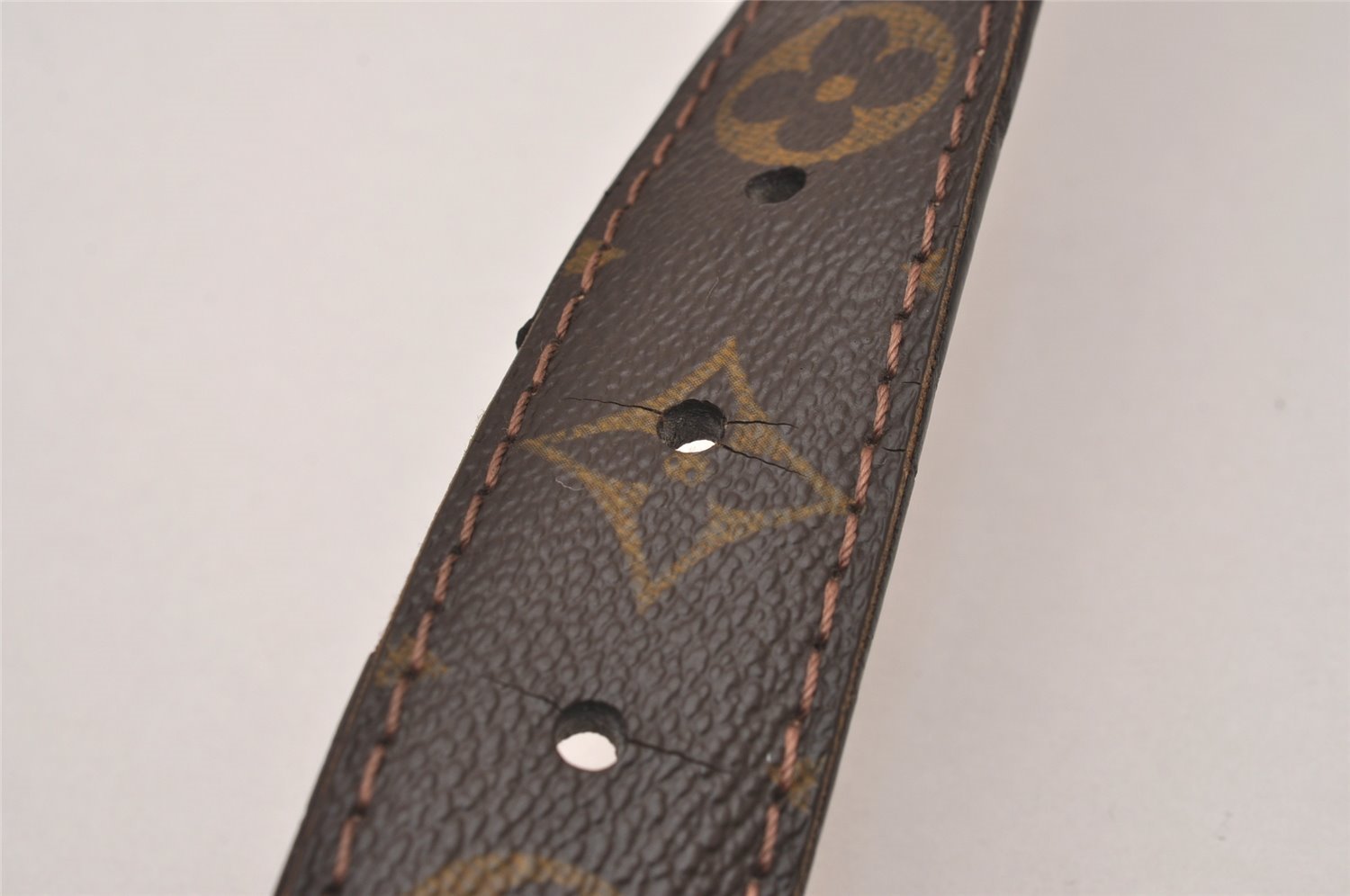 Auth Louis Vuitton Monogram Belt For Ceinture Pochette 85cm 33.4