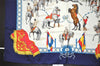 Authentic HERMES Carre 90 Scarf "Real Escuela Andaluza del Arte" Silk Navy 9055I