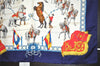 Authentic HERMES Carre 90 Scarf "Real Escuela Andaluza del Arte" Silk Navy 9055I