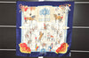 Authentic HERMES Carre 90 Scarf "Real Escuela Andaluza del Arte" Silk Navy 9055I