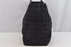 Authentic CHANEL New Travel Line Shoulder Tote Bag Nylon Leather Black 9059J