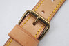 Authentic Louis Vuitton Leather Shoulder Strap Beige 39.8-47.2" LV 9064I