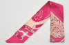 Authentic HERMES Twilly Scarf "FESTIVAL DES AMAZONES" Silk Pink Box 9064J