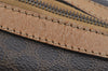 Authentic CELINE Macadam Blason Pattern Hand Boston Bag PVC Leather Brown 9065J