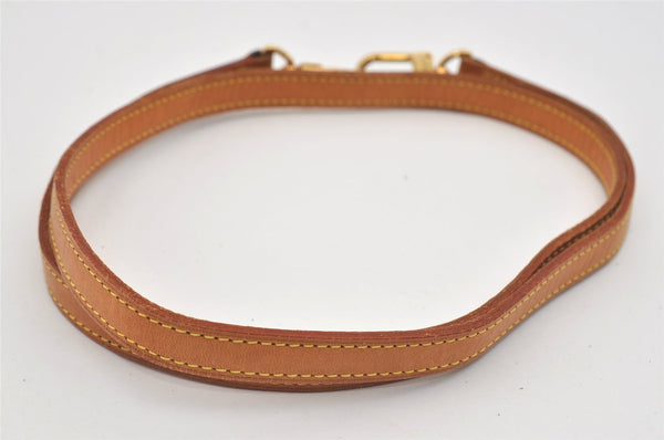 Authentic Louis Vuitton Leather Shoulder Strap Beige 46.9" LV 9066I