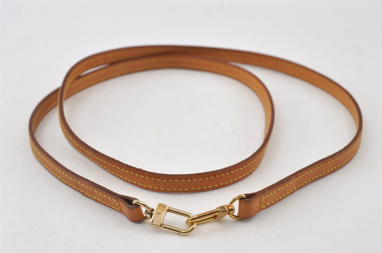 Authentic Louis Vuitton Leather Shoulder Strap Beige 48