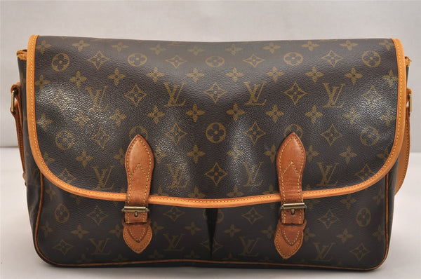 Authentic Louis Vuitton Monogram Gibeciere GM Shoulder Cross Bag M42246 LV 9068J