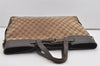 Authentic GUCCI Vintage Tote Hand Bag GG Canvas Leather 106251 Brown 9069I