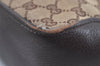 Authentic GUCCI Vintage Tote Hand Bag GG Canvas Leather 106251 Brown 9069I