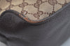 Authentic GUCCI Vintage Tote Hand Bag GG Canvas Leather 106251 Brown 9069I