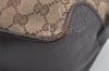 Authentic GUCCI Vintage Tote Hand Bag GG Canvas Leather 106251 Brown 9069I