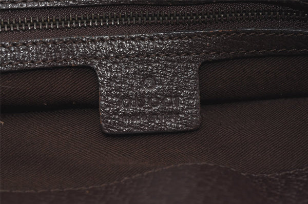 Authentic GUCCI Vintage Tote Hand Bag GG Canvas Leather 106251 Brown 9069I