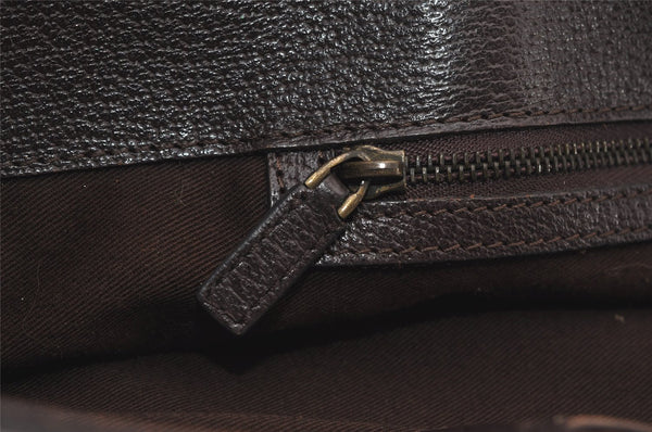 Authentic GUCCI Vintage Tote Hand Bag GG Canvas Leather 106251 Brown 9069I