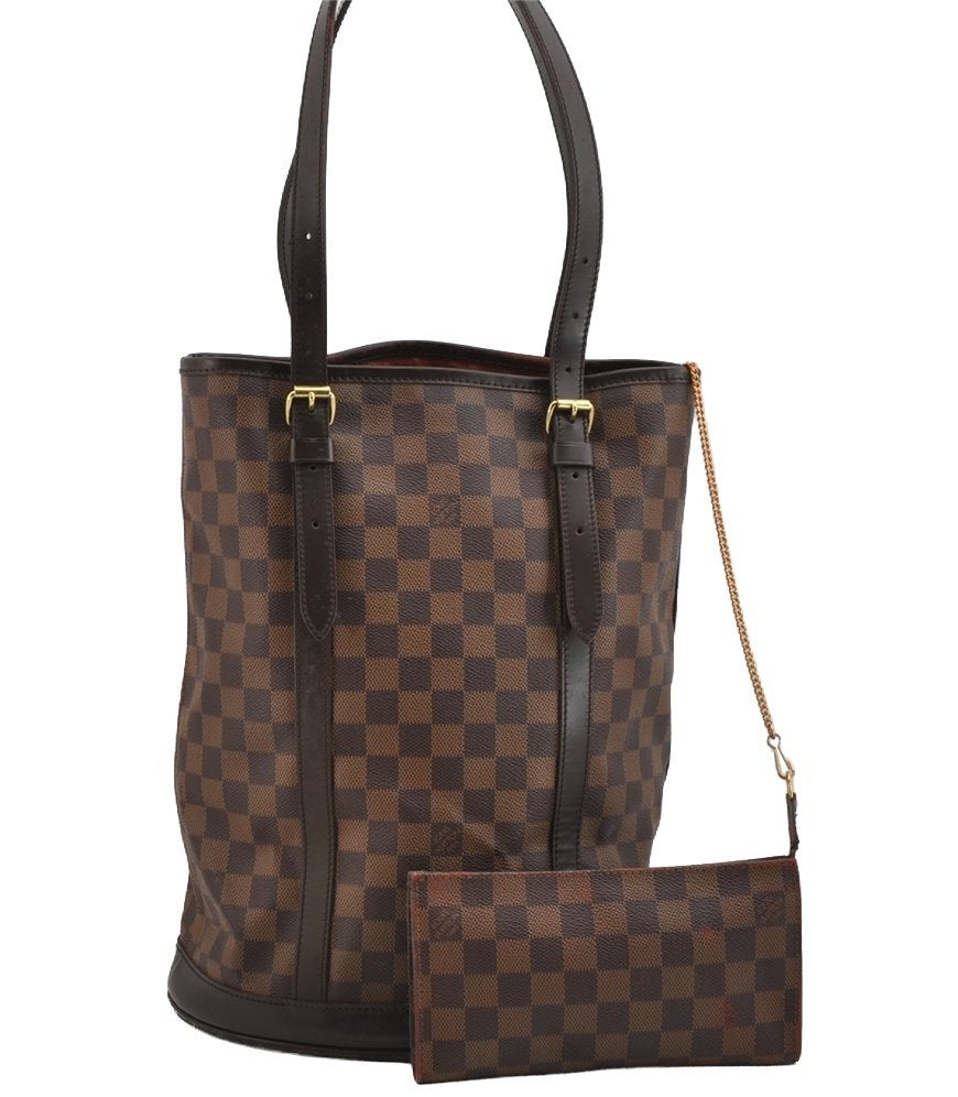 Authentic Louis Vuitton Damier Bucket GM Shoulder Bag SP Order N42236 Junk 9069J