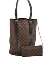 Authentic Louis Vuitton Damier Bucket GM Shoulder Bag SP Order N42236 Junk 9069J