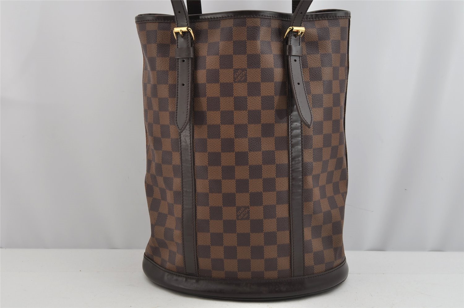 Authentic Louis Vuitton Damier Bucket GM Shoulder Bag SP Order N42236 Junk 9069J