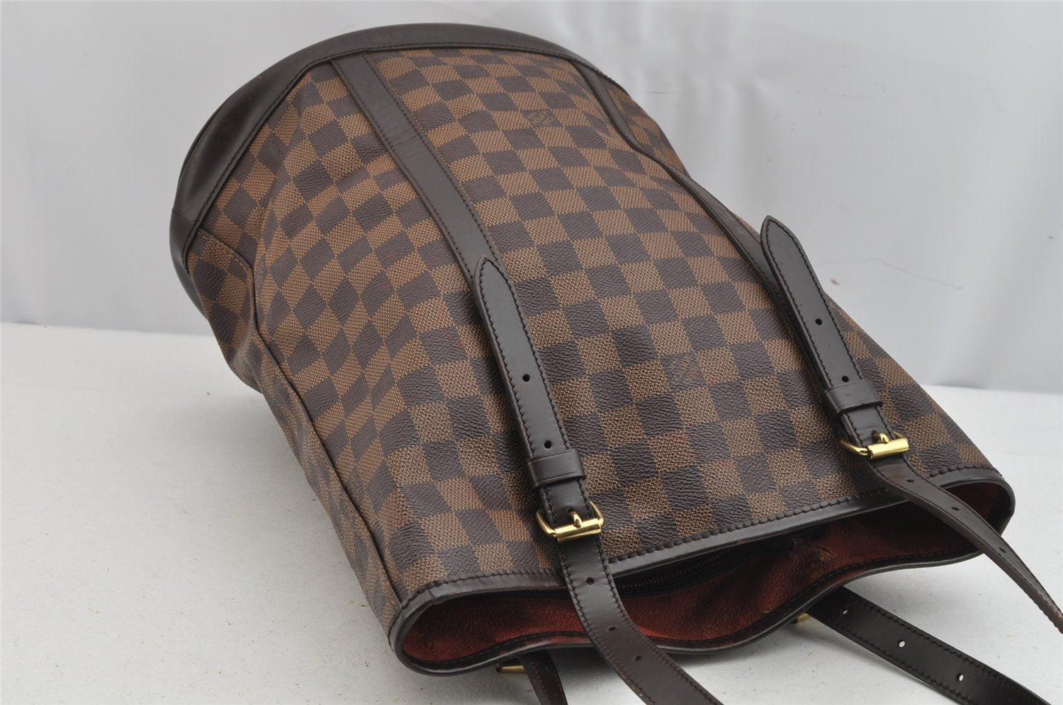 Authentic Louis Vuitton Damier Bucket GM Shoulder Bag SP Order N42236 Junk 9069J