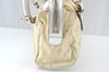 Authentic GUCCI Web Sherry Line Britt Boston Hand Bag PVC 170009 White 9073I
