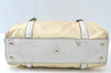 Authentic GUCCI Web Sherry Line Britt Boston Hand Bag PVC 170009 White 9073I