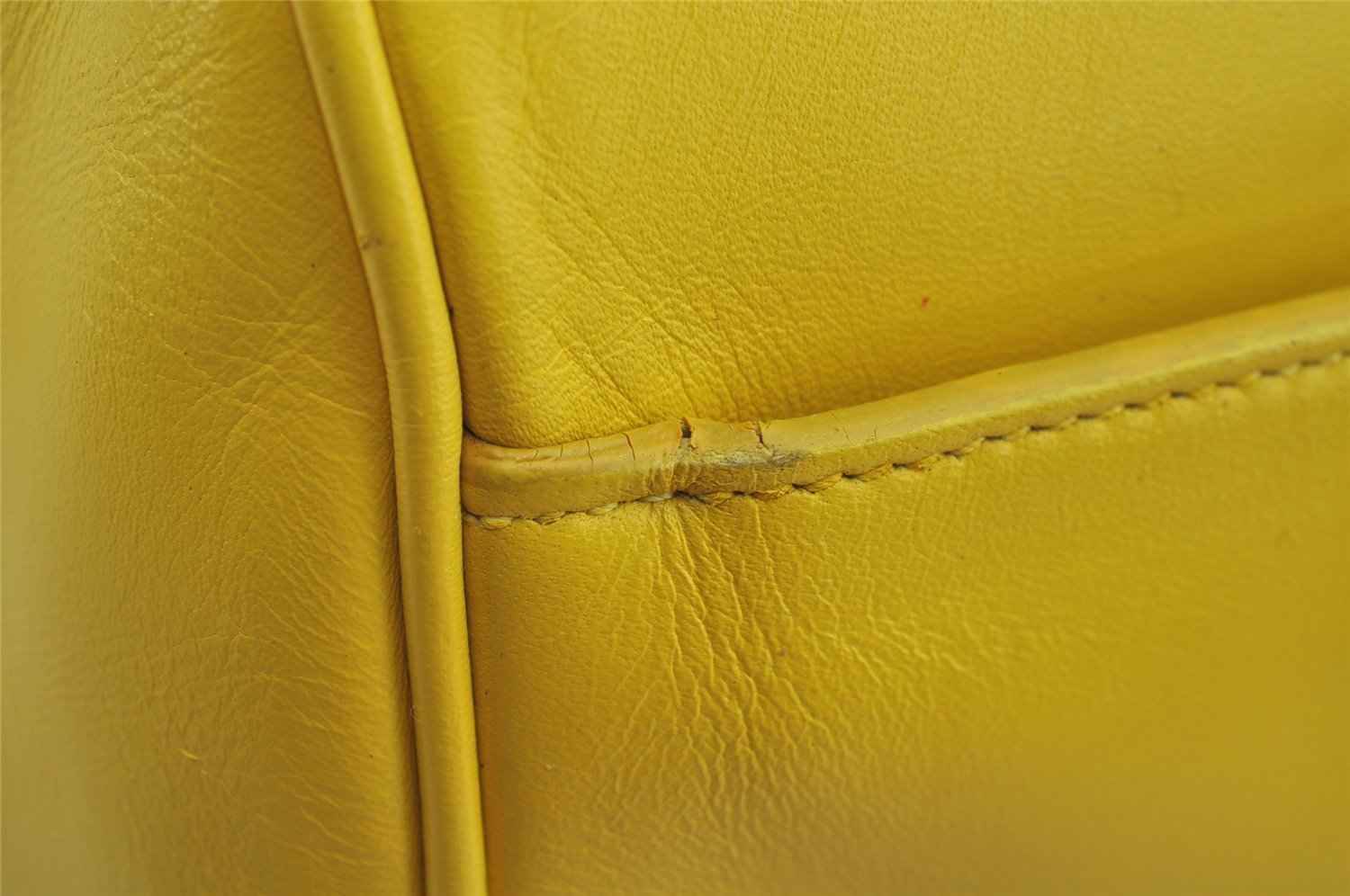 Authentic SAINT LAURENT Baby Duffle 2Way Hand Bag Leather 314704 Yellow 9075J