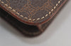 Authentic CELINE Macadam Blason Pattern Pouch Purse PVC Leather Brown 9076I