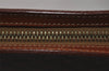 Authentic CELINE Macadam Blason Pattern Pouch Purse PVC Leather Brown 9076I