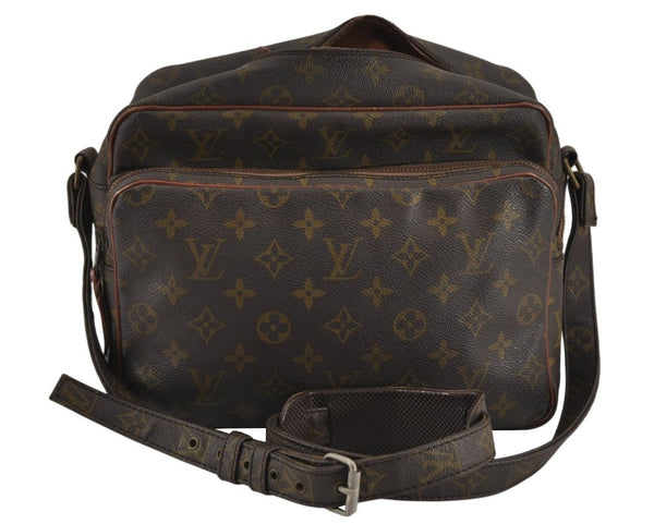 Authentic Louis Vuitton Monogram Nile Shoulder Cross Bag Old Model LV Junk 9076J