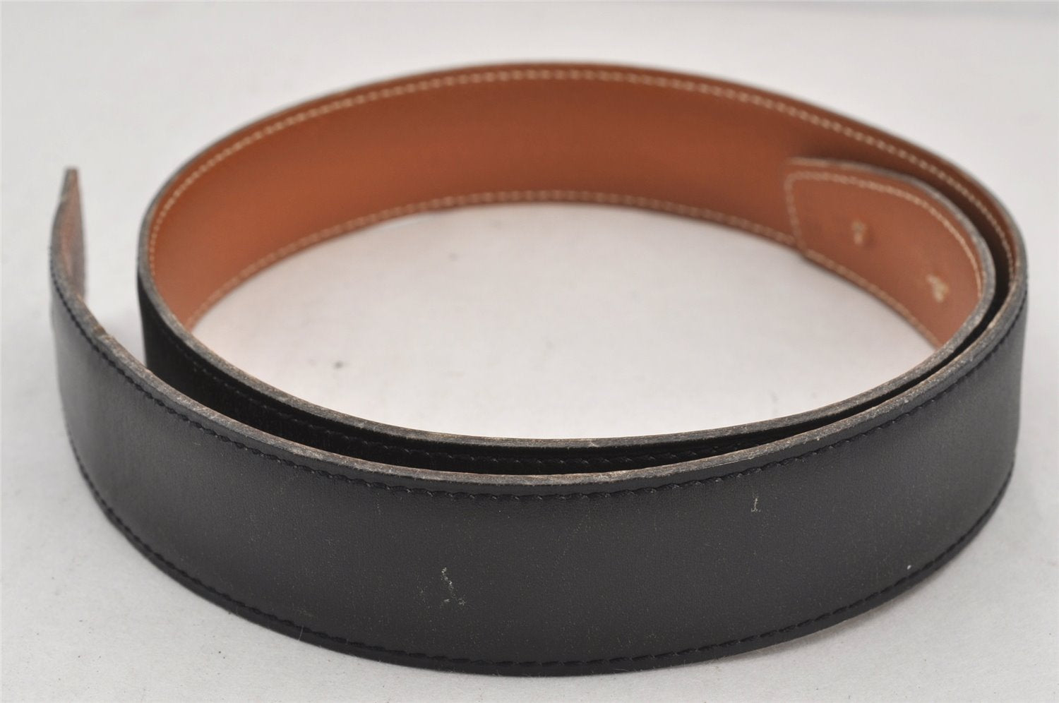 Authentic HERMES Leather Belt Reversible Size 65cm 25.6