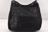 Authentic GUCCI Bamboo Shoulder Bag Purse Mesh Leather 0015638 Black 9079I