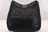 Authentic GUCCI Bamboo Shoulder Bag Purse Mesh Leather 0015638 Black 9079I