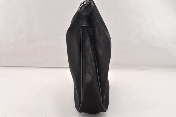 Authentic GUCCI Bamboo Shoulder Bag Purse Mesh Leather 0015638 Black 9079I