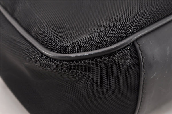 Authentic GUCCI Bamboo Shoulder Bag Purse Mesh Leather 0015638 Black 9079I