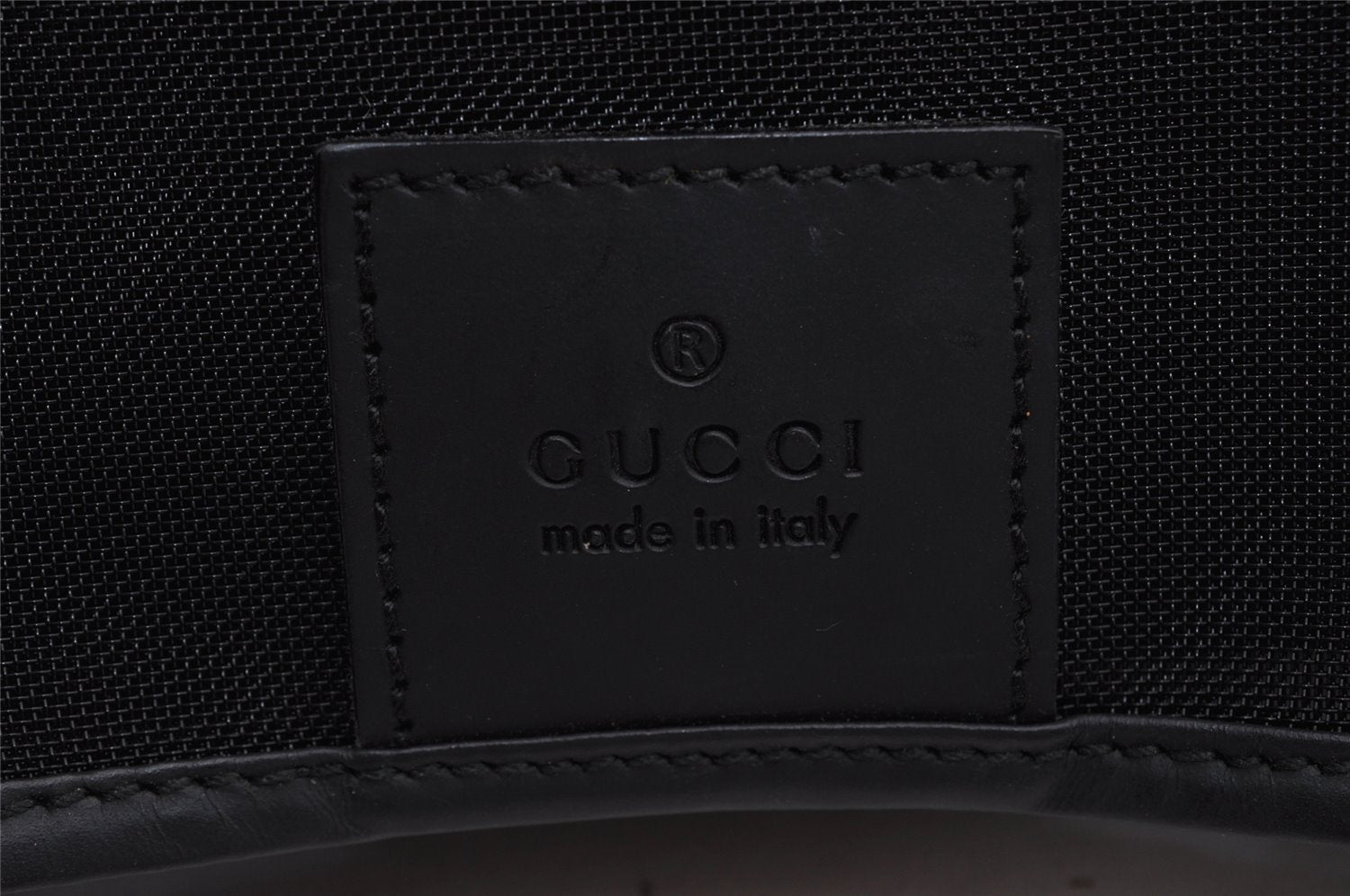 Authentic GUCCI Bamboo Shoulder Bag Purse Mesh Leather 0015638 Black 9079I