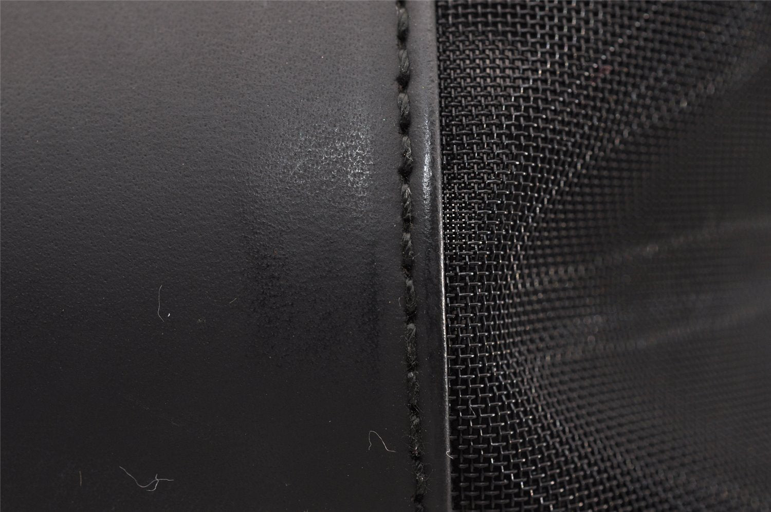 Authentic GUCCI Bamboo Shoulder Bag Purse Mesh Leather 0015638 Black 9079I