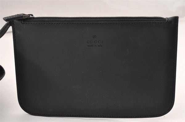 Authentic GUCCI Bamboo Shoulder Bag Purse Mesh Leather 0015638 Black 9079I