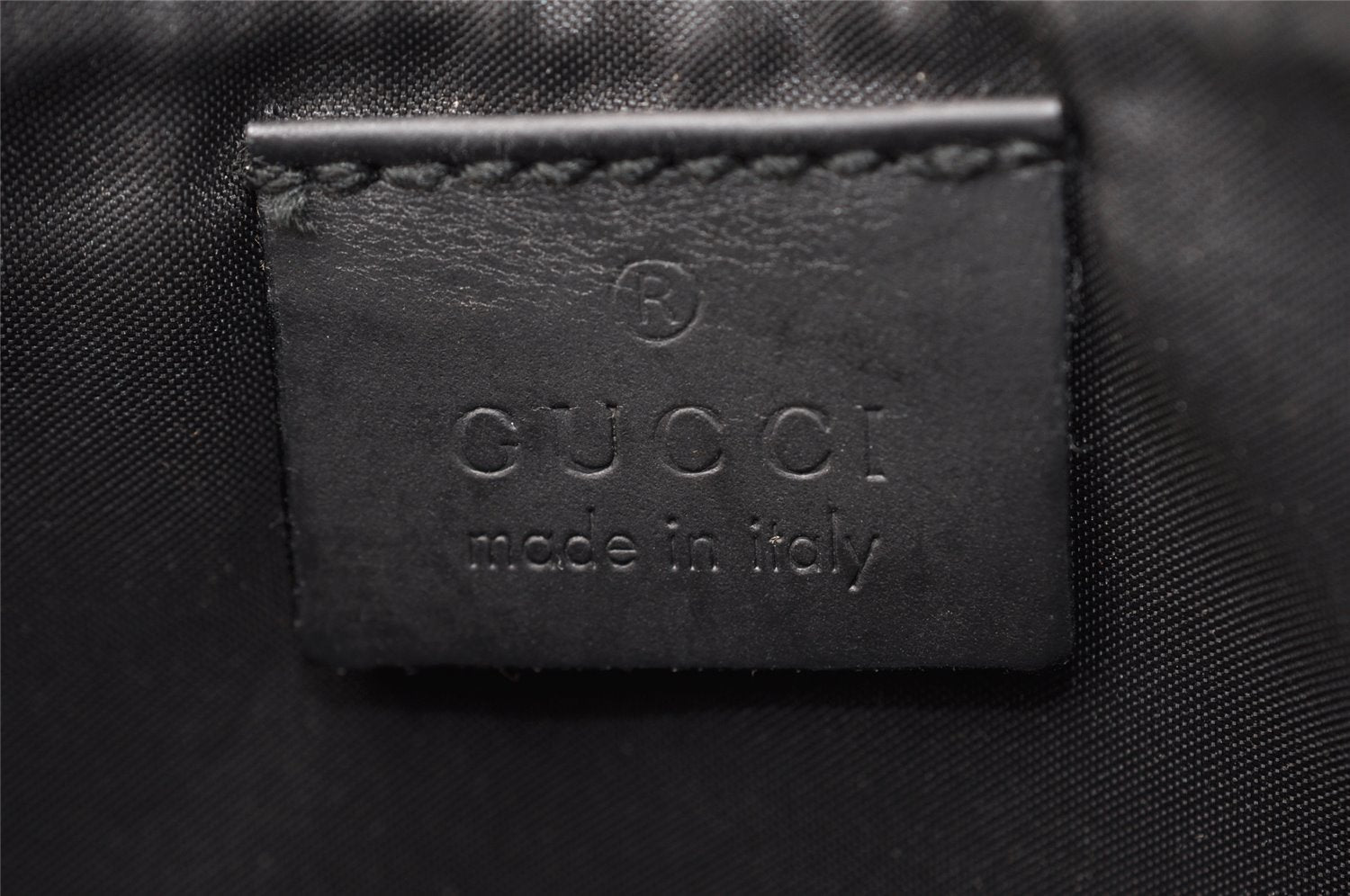 Authentic GUCCI Bamboo Shoulder Bag Purse Mesh Leather 0015638 Black 9079I