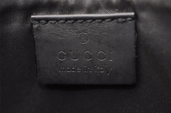 Authentic GUCCI Bamboo Shoulder Bag Purse Mesh Leather 0015638 Black 9079I