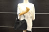 Authentic GUCCI Bamboo Shoulder Bag Purse Mesh Leather 0015638 Black 9079I