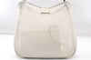 Authentic GUCCI Bamboo Shoulder Bag Purse Mesh Leather 0015638 White 9080I
