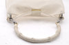 Authentic GUCCI Bamboo Shoulder Bag Purse Mesh Leather 0015638 White 9080I