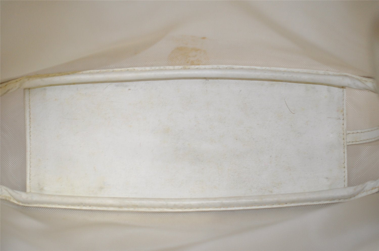 Authentic GUCCI Bamboo Shoulder Bag Purse Mesh Leather 0015638 White 9080I