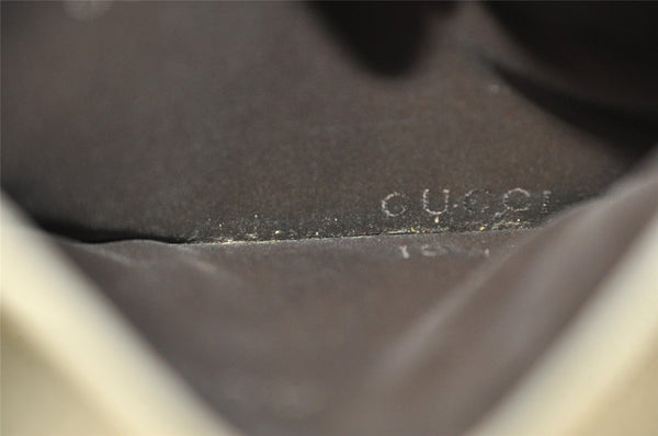 Authentic GUCCI Bamboo Shoulder Bag Purse Mesh Leather 0015638 White 9080I