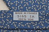 Authentic HERMES Tie Necktie Anchor Pattern Silk 5165IA Blue 9081I