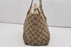 Authentic GUCCI Abbey Shoulder Tote Bag GG Canvas Leather 141470 Brown 9083I