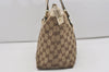 Authentic GUCCI Abbey Shoulder Tote Bag GG Canvas Leather 141470 Brown 9083I