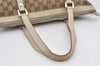 Authentic GUCCI Abbey Shoulder Tote Bag GG Canvas Leather 141470 Brown 9083I
