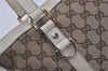 Authentic GUCCI Abbey Shoulder Tote Bag GG Canvas Leather 141470 Brown 9083I
